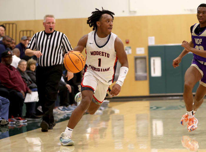 Modesto Christian senior guard Jeremiah Bernard.